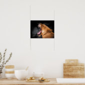 Lioness Roaring Art Portrait Poster (Kitchen)