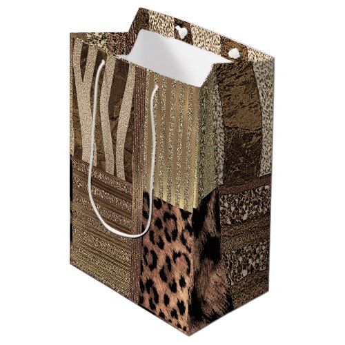 Lioness Safari Chic Jungle Glam Modern Party Medium Gift Bag