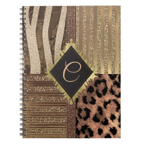 Lioness Safari Chic Jungle Glam Modern Sparkle Notebook