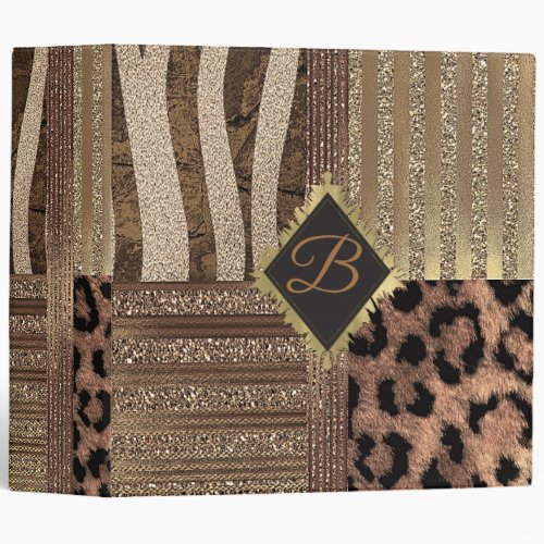 Lioness Safari Chic Jungle Glam Modern Trendy Binder