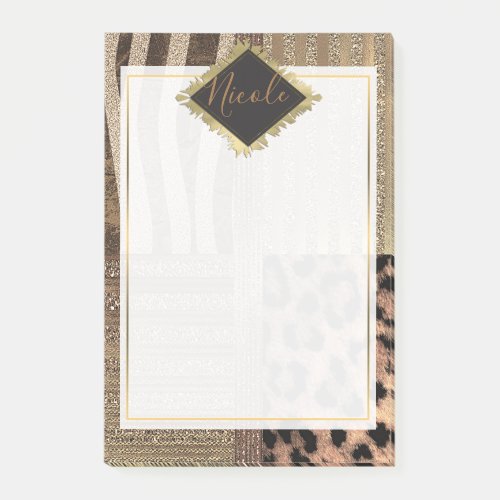 Lioness Safari Chic Jungle Glam Modern Trendy Post_it Notes