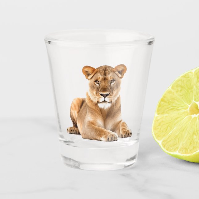 Lioness Shot Glass (Front)