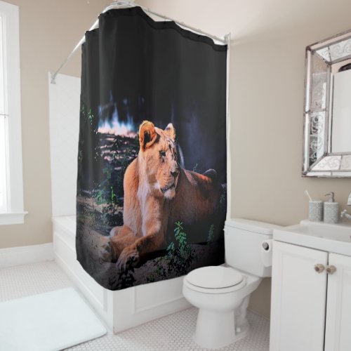 Lioness Shower Curtain