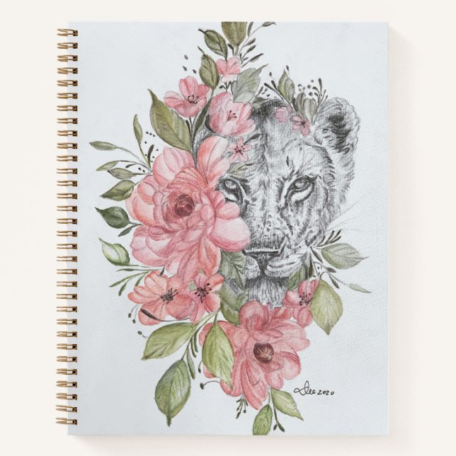 Lioness Spiral Notebook  (Front)