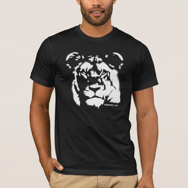Lioness Spray Paint Design T-Shirt (Front)
