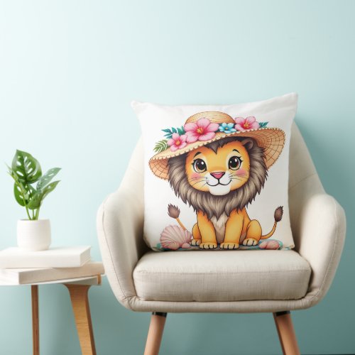 Lioness [Theme] Women's T-Shirt Design Brazil Gift Throw Pillow