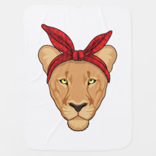 Lioness with Bandana Baby Blanket