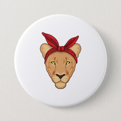 Lioness with Bandana Button