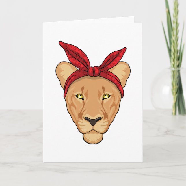 Lioness with Bandana Card (Front)