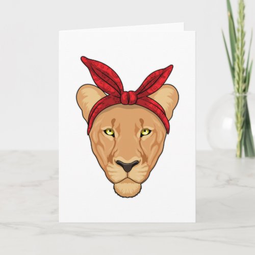 Lioness with Bandana Card