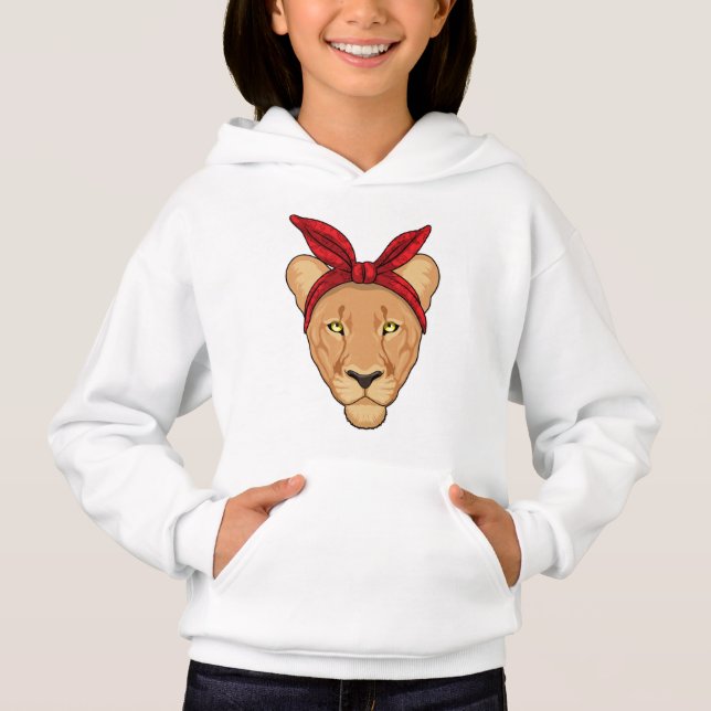 Lioness with Bandana Hoodie (Front)