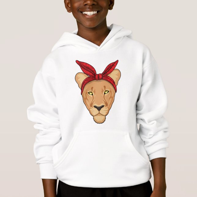 Lioness with Bandana Hoodie (Front)
