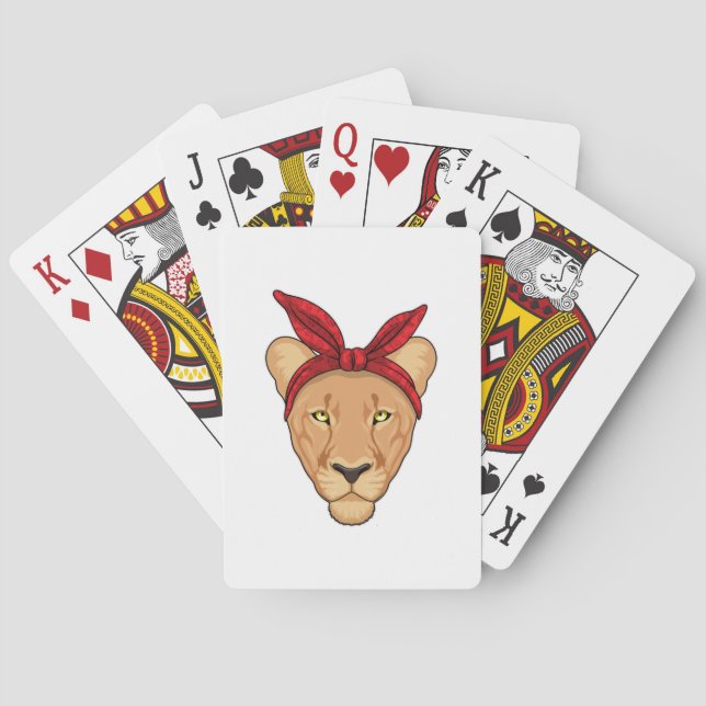 Lioness with Bandana Poker Cards (Back)