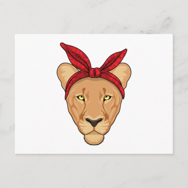 Lioness with Bandana Postcard (Front)