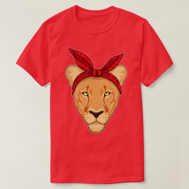 Lioness with Bandana T-Shirt (Design Front)