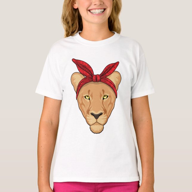 Lioness with Bandana T-Shirt (Front)
