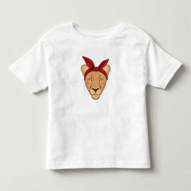 Lioness with Bandana Toddler T-shirt (Front)