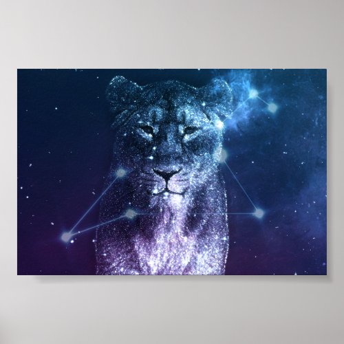 Lioness zodiac print