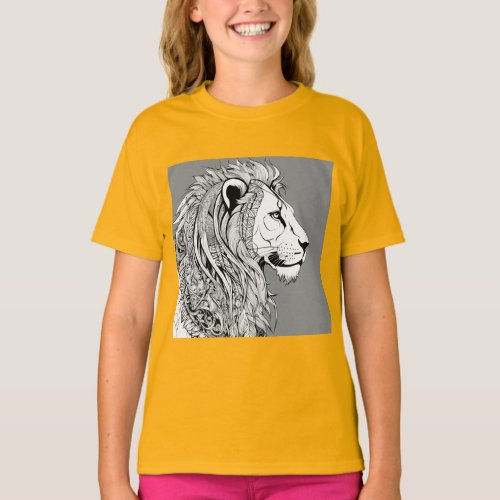 Lionesss Rose Tattoo Sketch T_Shirt