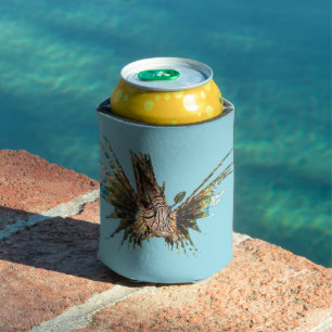 Lionfish - Abstract Design - Cut out of a photo    Can Cooler