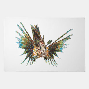 Lionfish - Abstract Design - Cut out of a photo Doormat