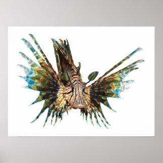 Lionfish - Abstract Design - Cut out of a photo |  Poster