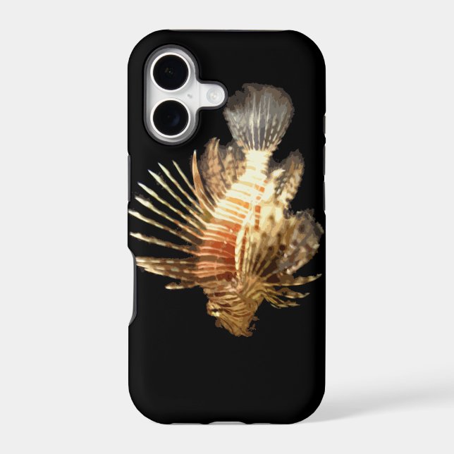 Lionfish against a Dark Background Iphone Case (Back)