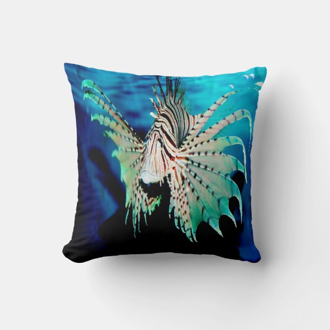 Lionfish Beauty Throw Pillow (Front)
