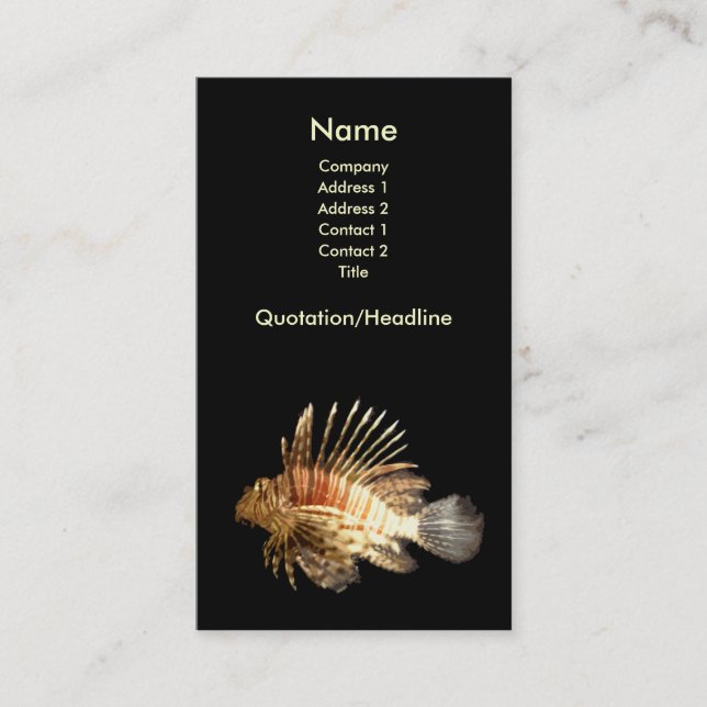 Lionfish Business Card (Front)