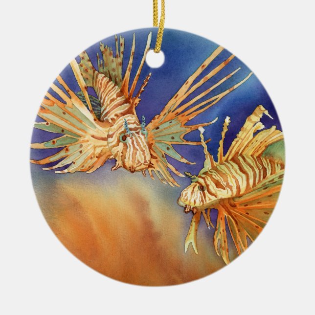 Lionfish Ceramic Ornament (Front)