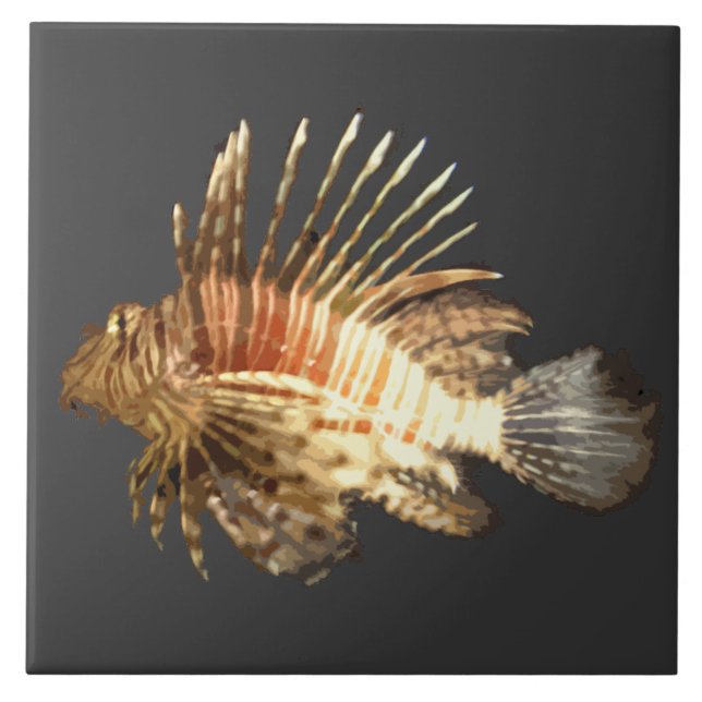 Lionfish in the dark tile (Front)