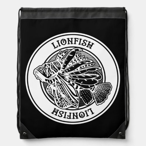 Lionfish Marine Aquarium Saltwater Fish Keeper  Drawstring Bag