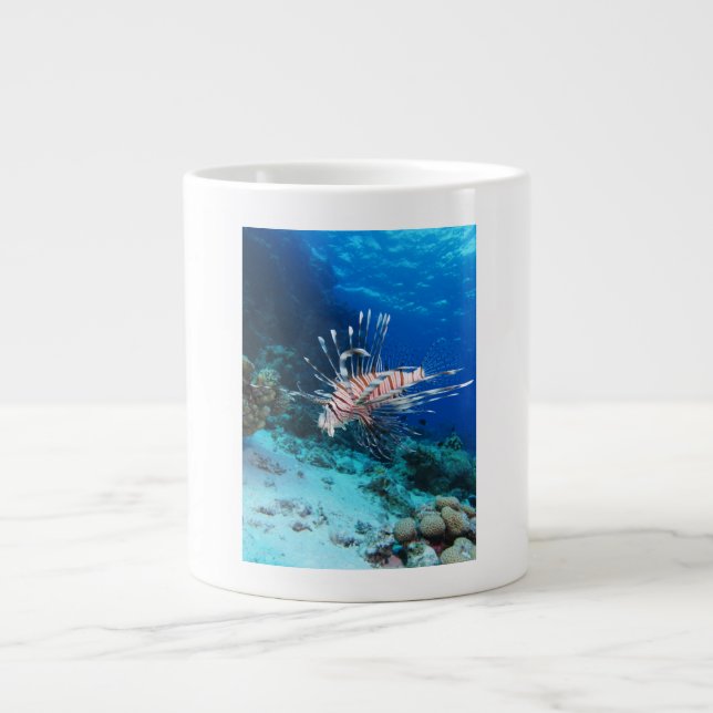 Lionfish or Pterois Miles, Ocean Reef Fish Giant Coffee Mug (Front)