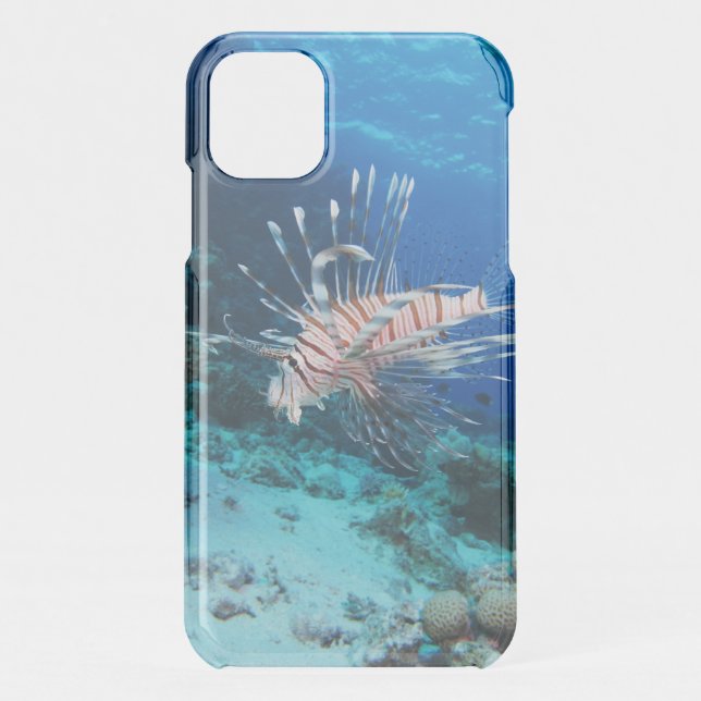 Lionfish or Pterois Miles, Ocean Reef Fish Uncommon iPhone Case (Back)