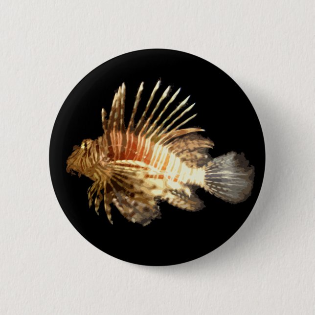 Lionfish Pinback Button (Front)