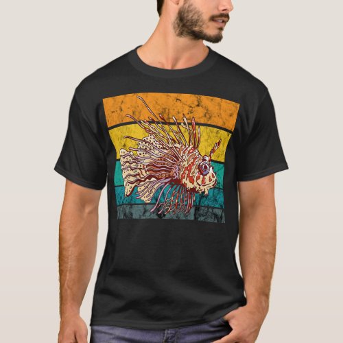 Lionfish Retro Vintage Style Lion Fish Scuba T_Shirt