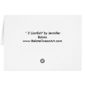 lionfishpainting cards (Back Horizontal)