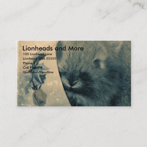 Customizable Lionheads and More Business Cards