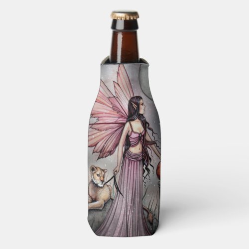 Lionheart Gothic Fantasy Fairy Art Bottle Cooler