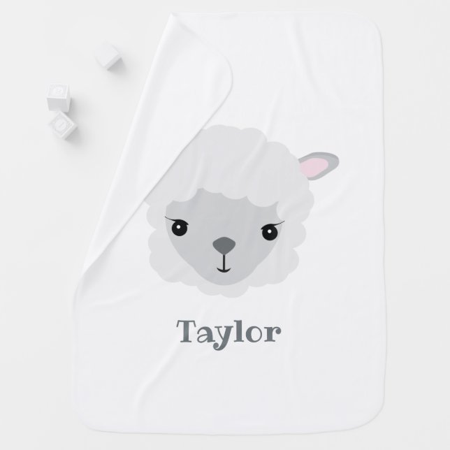 Lionheart Lamb: Personalized Baby Blanket with Mod (In Situ)