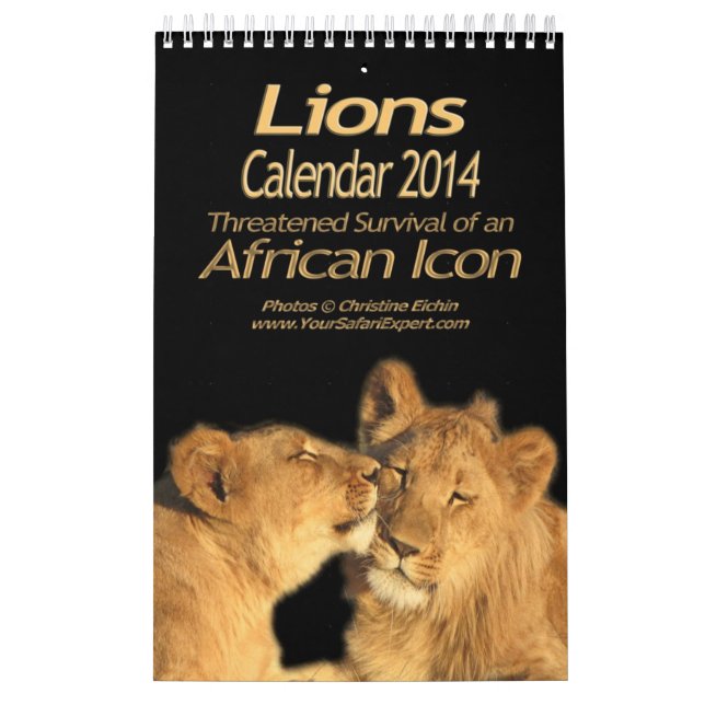 Lions - African Icon Calendar 2014 (Single Page) (Cover)