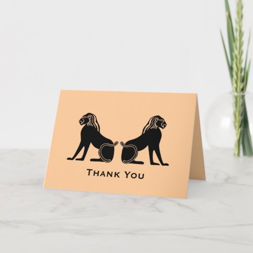 Lions  Ancient Roman Thank You Card