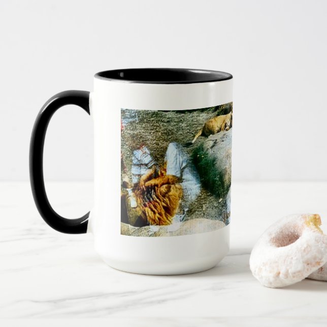 Lions and Reflections Mug (With Donut)