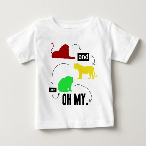 lions and tigers and bears OH MY Baby T_Shirt