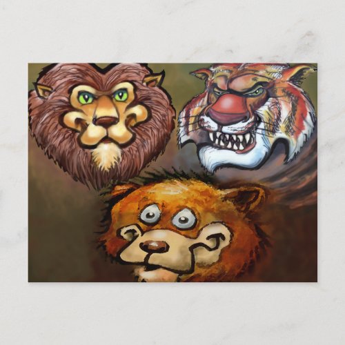 Lions and Tigers and Bears Oh My Postcard