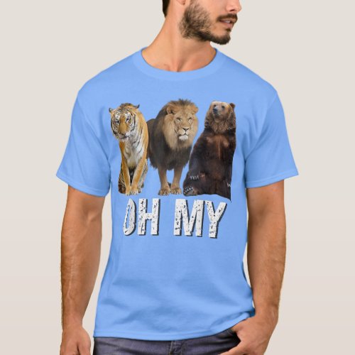 Lions and Tigers and Bears Oh My Sitting Together  T_Shirt