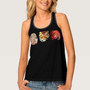LION'S AND TIGER'S AND BEAR'S TANK TOP