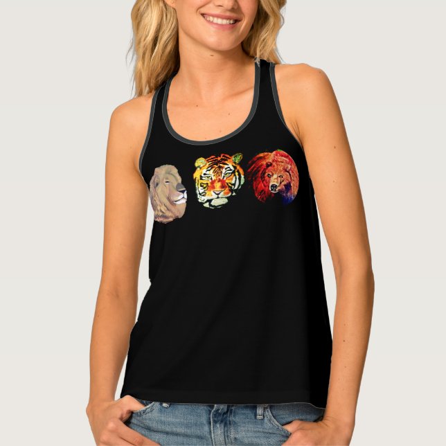 LION'S AND TIGER'S AND BEAR'S  TANK TOP (Front)