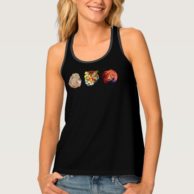 LION'S AND TIGER'S AND BEAR'S  TANK TOP (Front)