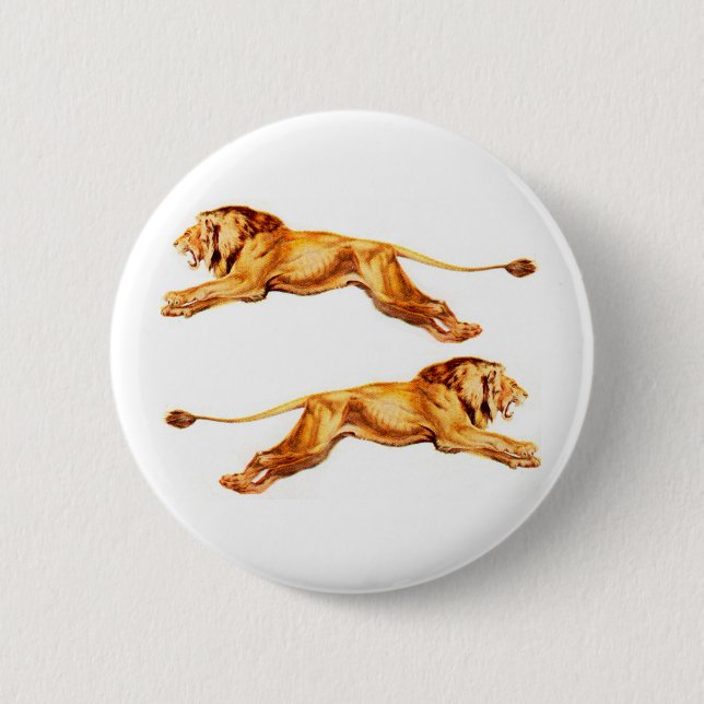 lions at cross purposes button (Front)